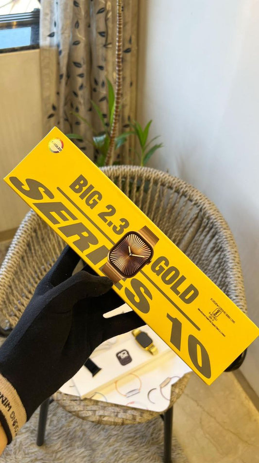Smart Watch Series 10 Big 2.3 with Gold Finish