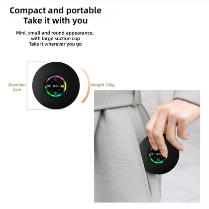 Waterproof Shower Suction Speaker | Portable Ipx4 Waterproof Shower Wireless Speaker with Suction Cup | RGB Pocket for Home, Travel