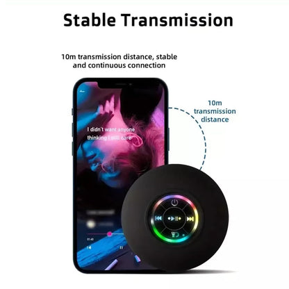Waterproof Shower Suction Speaker | Portable Ipx4 Waterproof Shower Wireless Speaker with Suction Cup | RGB Pocket for Home, Travel