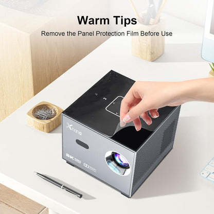 XNANO 4K Support Projector with WiFi6 and Bluetooth 5.0,Full HD 1080P Home Theater Projector,with Smart Voice Assistant,Projector 4D/4P Keystone Correction