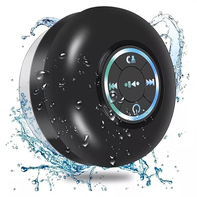 Waterproof Shower Suction Speaker | Portable Ipx4 Waterproof Shower Wireless Speaker with Suction Cup | RGB Pocket for Home, Travel