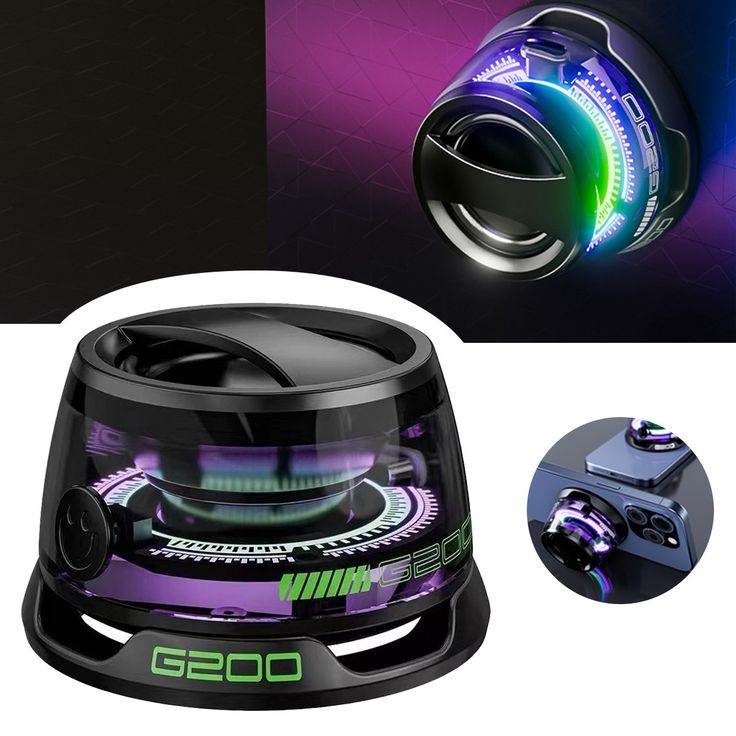 G200 Magnetic Bluetooth Speaker |Portable Mini Magnetic Speaker |Magnetic Bluetooth Speaker with RGB Light | Mini Pocket Speaker | 3D Surround Sound Effect Speaker | Waterproof Wireless Speaker
