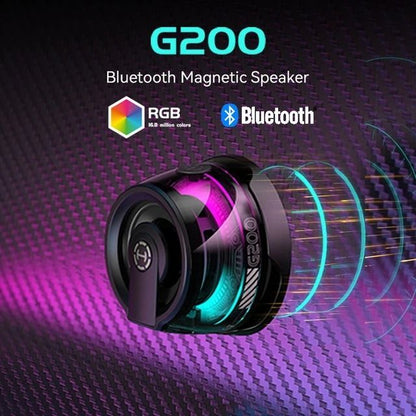 G200 Magnetic Bluetooth Speaker |Portable Mini Magnetic Speaker |Magnetic Bluetooth Speaker with RGB Light | Mini Pocket Speaker | 3D Surround Sound Effect Speaker | Waterproof Wireless Speaker