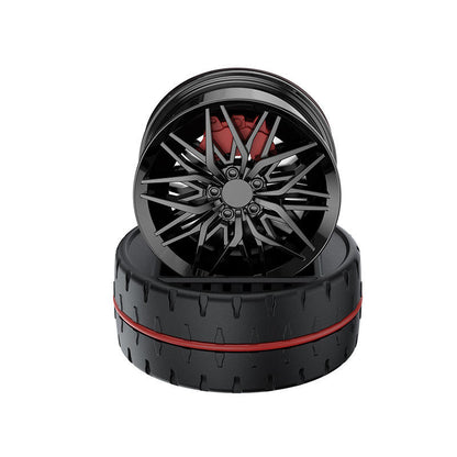 Solar Rotating Car Dashboard Air Freshener/Perfume Diffuser | Metal Body & Alloy Wheel Hub Design with Perfume Liquid for Car Interior Decoration Accessories