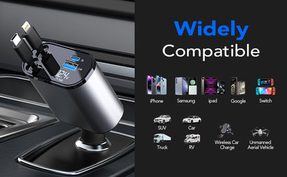 Car Retractable Charger - 120 Volt