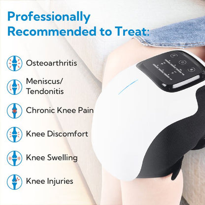 Smart Knee Massager with Heat & Vibration – Pain Relief & Recovery