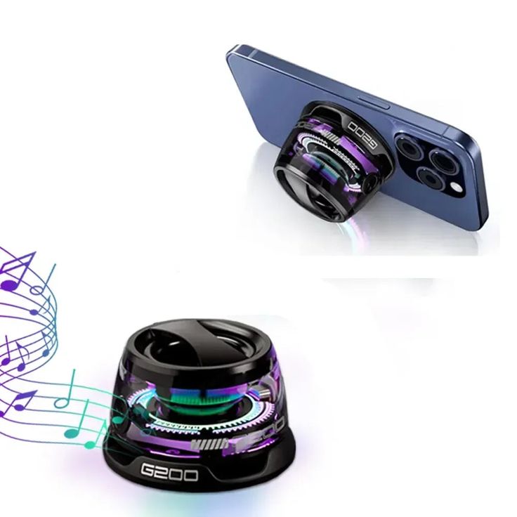 G200 Magnetic Bluetooth Speaker |Portable Mini Magnetic Speaker |Magnetic Bluetooth Speaker with RGB Light | Mini Pocket Speaker | 3D Surround Sound Effect Speaker | Waterproof Wireless Speaker
