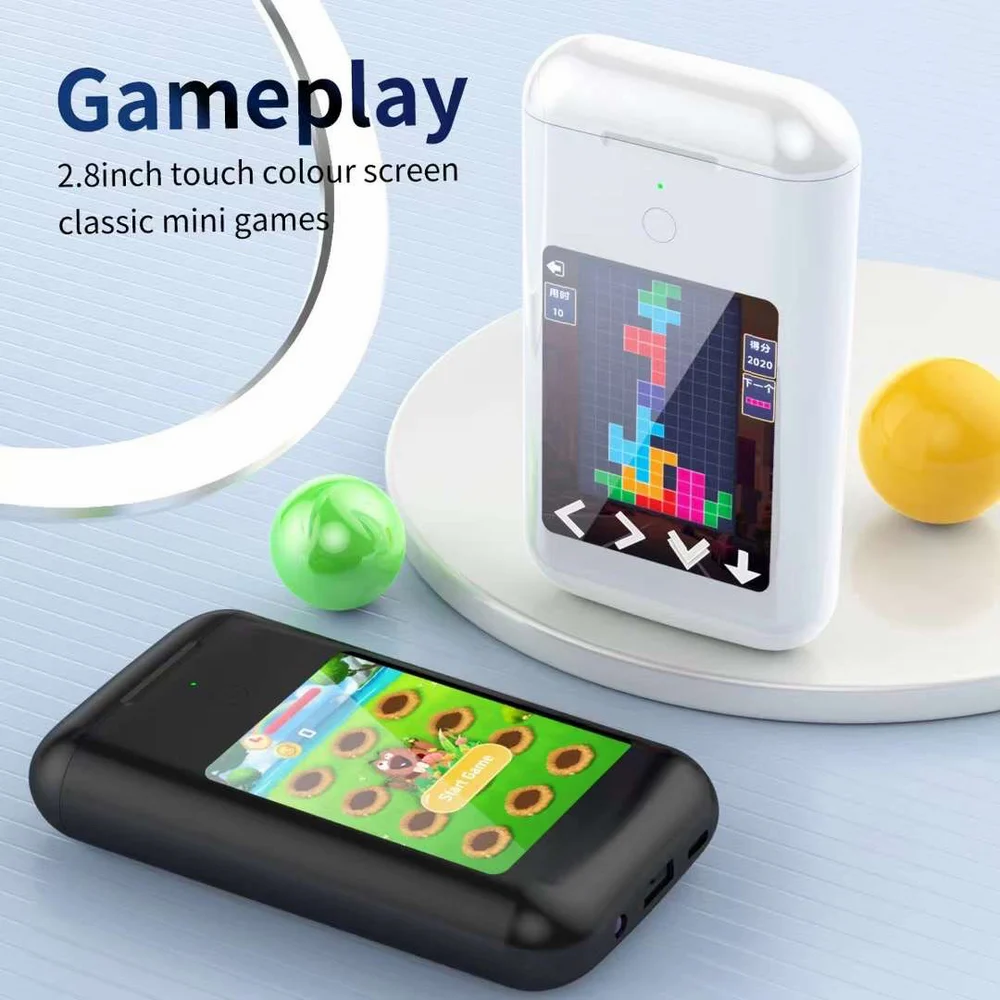 TF20 BOX earphones + power bank + 2.8 multimedia screen, three-in-one