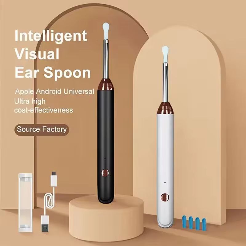 Smart Earwax Cleaner with 1080P Camera & LED Light | WiFi Visual Otoscope | 360° Ear Pick Tool with Flashlight | Rechargeable & Portable Ear Cleaning Kit | HD Ear Camera Endoscope for Safe & Clear Earwax Removal