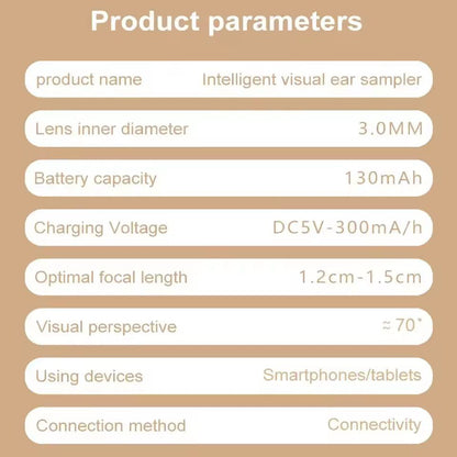 Smart Earwax Cleaner with 1080P Camera & LED Light | WiFi Visual Otoscope | 360° Ear Pick Tool with Flashlight | Rechargeable & Portable Ear Cleaning Kit | HD Ear Camera Endoscope for Safe & Clear Earwax Removal