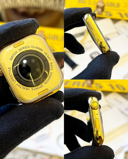 Smart Watch Series 10 Big 2.3 with Gold Finish