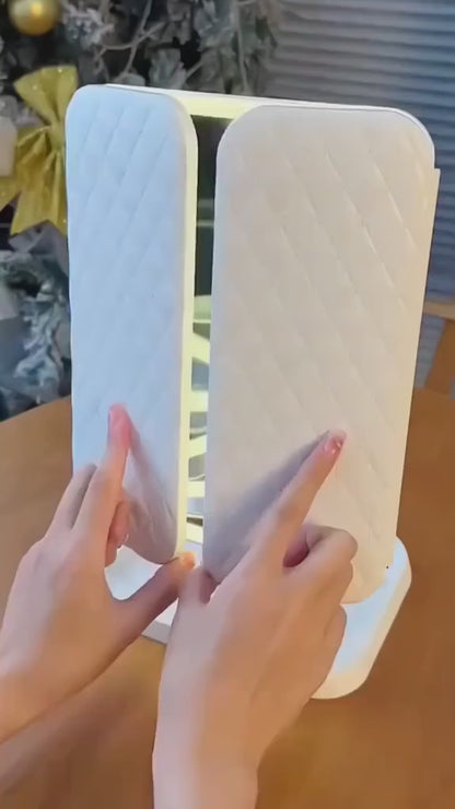 Trifold Makeup Mirror with Natural LED Lights, Touch Screen, Rechargeable, 3 Light Modes and Adjustable Brightness, Portable LED Travel Vanity Mirror.